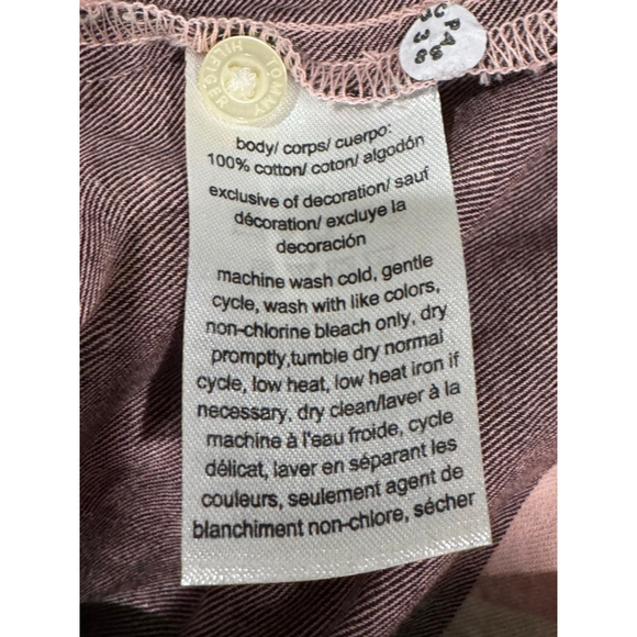 Women's Tommy Hilfiger flannel Plaid Button Down Shirt XL Brown Pink - Picture 8 of 10